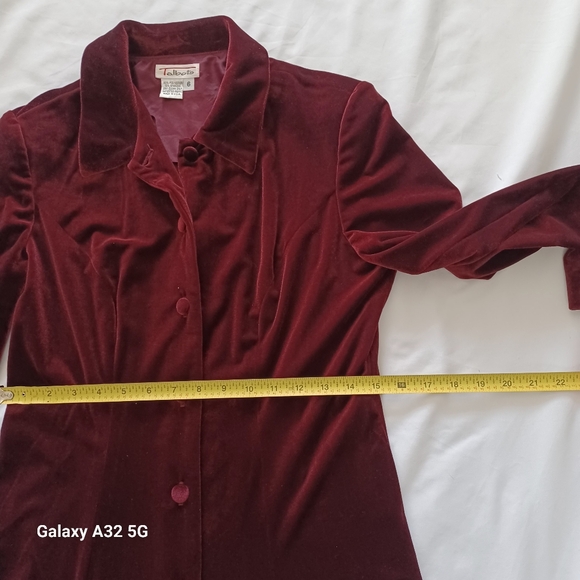 Talbots  Vtg Women Size 6 Rich Burgundy Long Sleeve Dress - Picture 14 of 16
